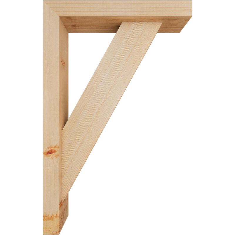Support de bloc traditionnel l 3 1/2 po x P 14 po x H 22 po avec support décalé, sapin Douglas, 22 x 14
