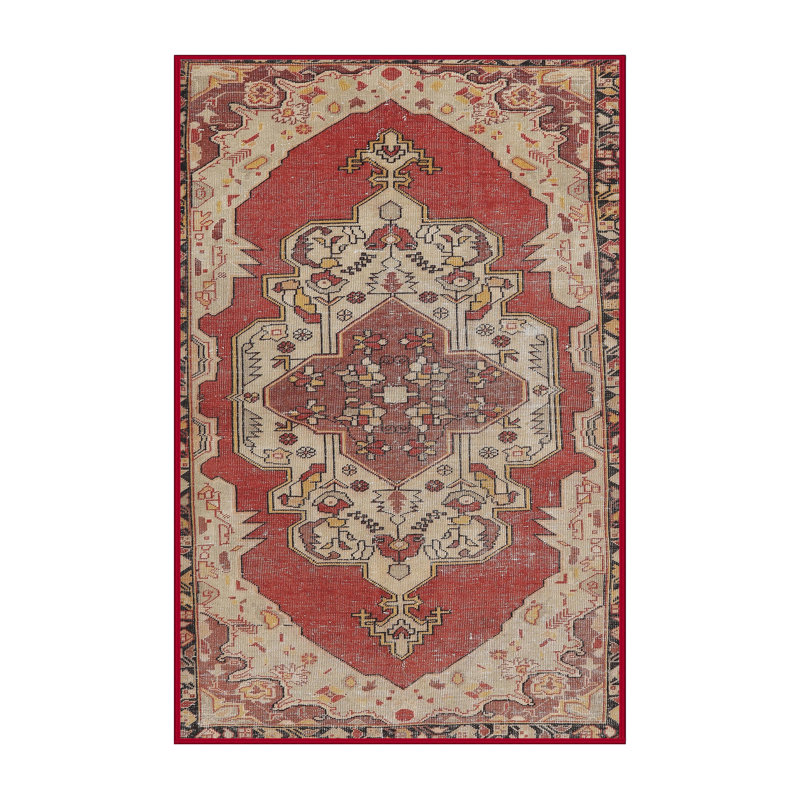 Tapis oriental beige / brun, Rectangle 6 pi x 9 pi