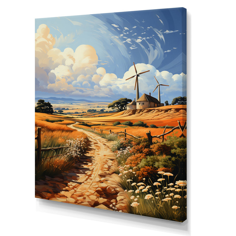 "Wind Turbines", impression sur toile encadrée, H 32 po x l 16 po x P 1 po, Toile tendue