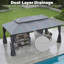 Pavillon de jardin en acier à toit double 10 pi x 20 pi Decksplore-133084681