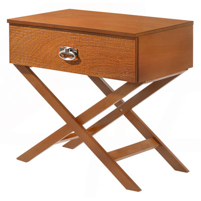 Elegant Nightstand With 1 Drawers & Legs