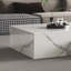 Table basse carrée en bois fritté blanc