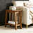 Solid Wood End Table With Storage-1248957244