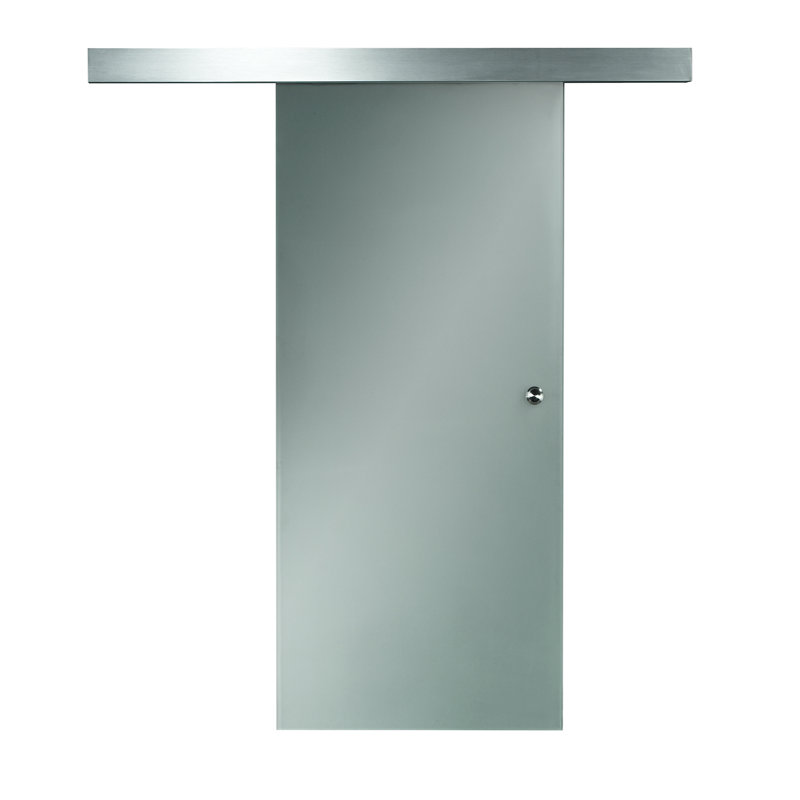 Ensemble de porte de grange en verre Pinecroft avec quincaillerie d'installation, 30 po x 80 po