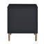 3 tables de chevet avec incrustations décoratives - noir, argent et or pour chambre à coucher et pièce de rangement moderne