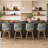 27.1" Swivel Bar Stools Set of 4, Polyester Upholstered Seat on Solid Wood Frame-109712407-109712404-104346150