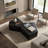Irregular Pentagon Nesting Coffee Table Set of 2, Black