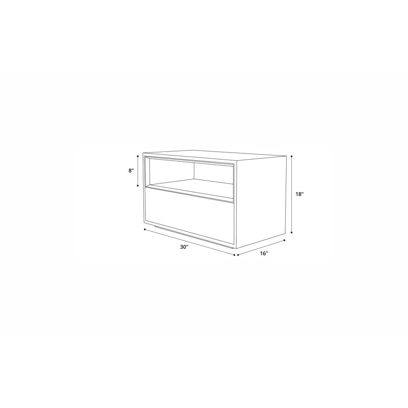 Madison 1 - Drawer Nightstand, Dark Gull Gray