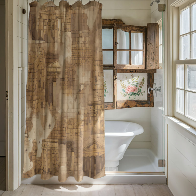 Ancient Vestiges - Premium Shower Curtain, 74"H x 71"W
