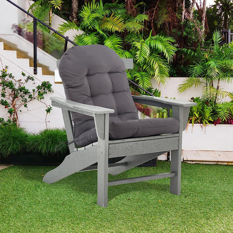 Garden Seat Cushion, Dark Grey, 110cm H x 48cm W x 8cm D