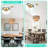  1- Light 12 inch 2-Tier Dimmable Drum Gold Chandelier Natural Rattan Bohemian Kitchen Lighting -507940035