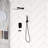 Shower System With Waterfall Tub Spout,12 Inch Wall Mounted Square Shower System With Rough-In Valve-113480783