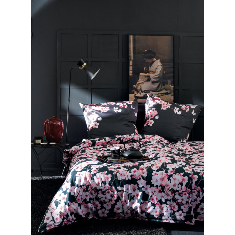 No Pattern Duvet Cover Set with Pillowcases Included, Single - 1 Pillowcase (80 x 80 cm), Black