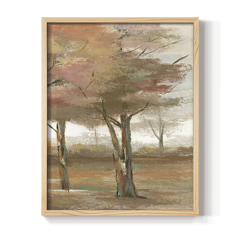 «Pastel Meadow I», reproduction encadrée - bois massif, H 21 po x l 17 po, Naturel