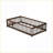 Twin Size Rubber Wood Platform Floor Bed with Guardrails &amp; Door, No Box Spring Needed, Espresso for Compact Spaces-401351754-401351759