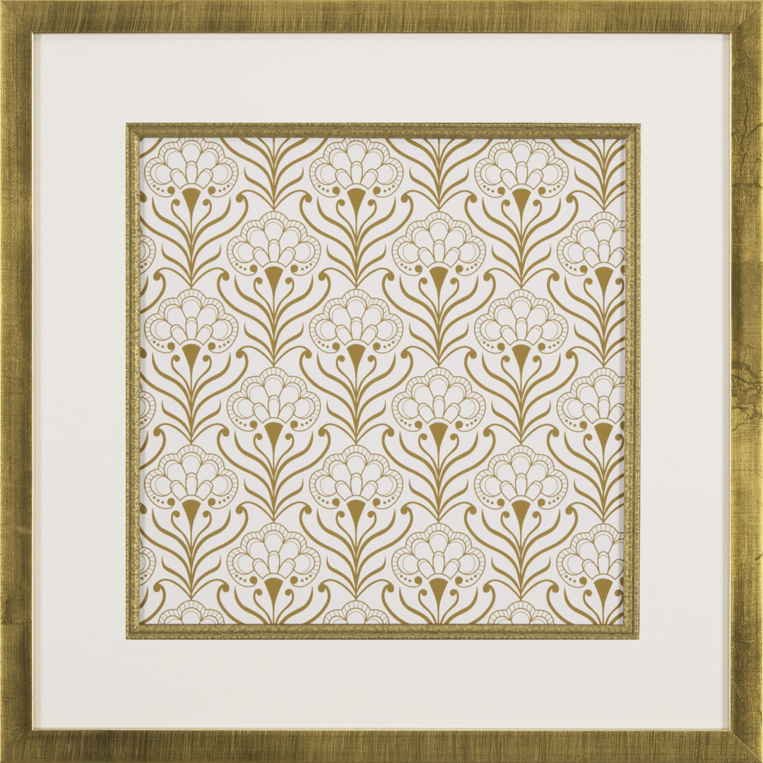 " Gold Deco Pattern " Bungalow Rose