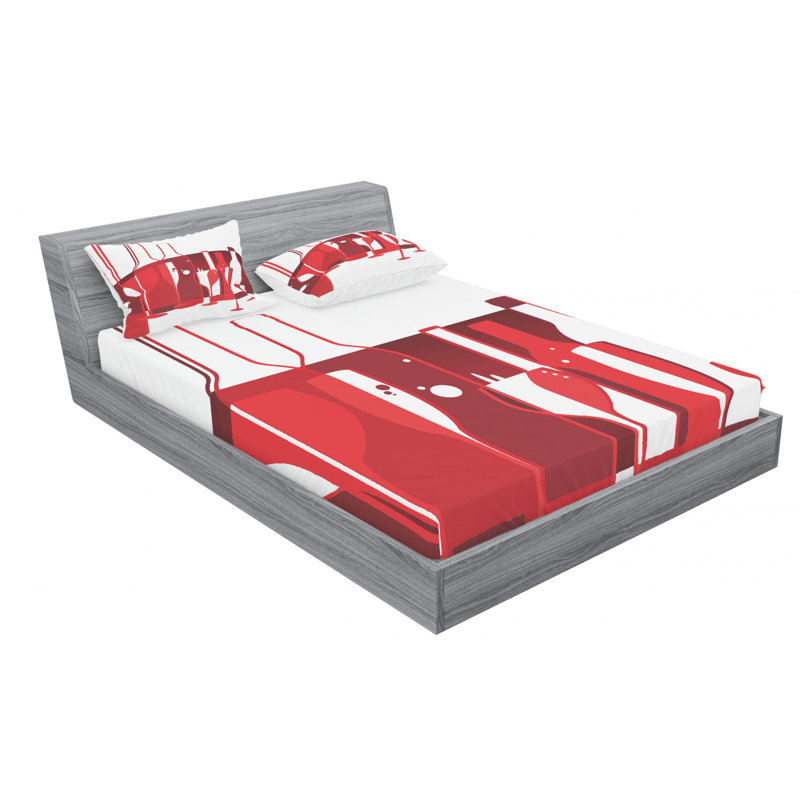 Microfiber Sheet Set, Queen Sheet Set with Fitted Sheet