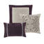 Édredon pour grand lit 7 pièces mauve en faux suède avec taies décoratives assorties et coussins décoratifs brodés-131376150-131376153