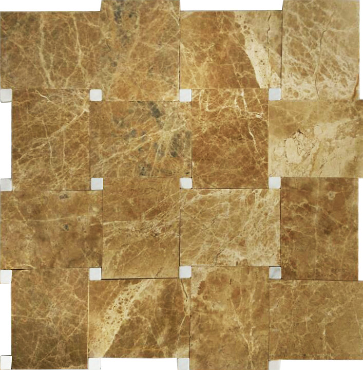 Carreau de marbre et carreaux Carrera, Brun