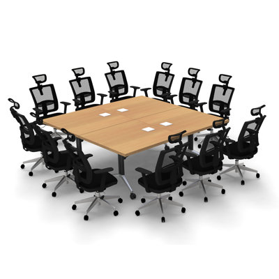 Commercial-Grade Folding Conference Table Set with Power & USB-C – 2 Tables, 80" x 40", Fully Assembled