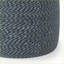 Pouf rond en coton tressé Bayley - bleu égéen / naturel | Bleu | Rond-697470989