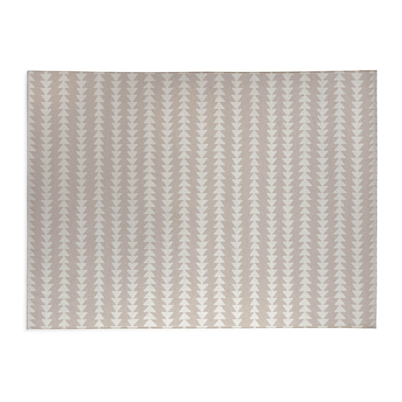 Tribal Arrows Lightweight Non-Slip Kitchen Mat, Rectangle 3' x 5', Taupe