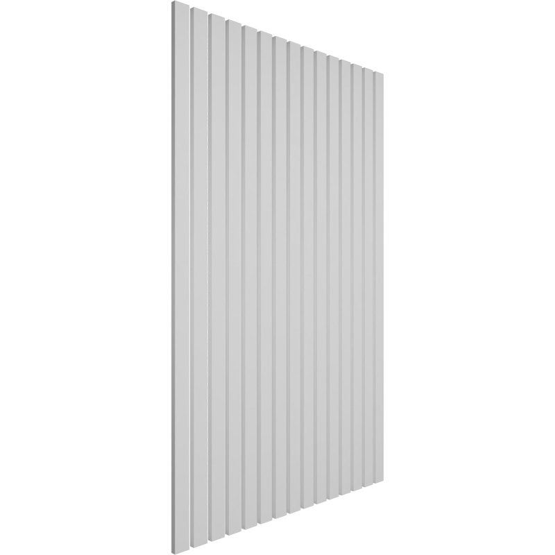 Ensemble de panneaux muraux réglables en PVC de 94 po H x 1 po avec lattes l 3 po, non fini (contient 15 lattes)