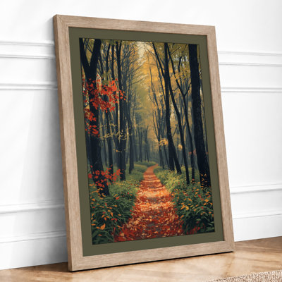 Autumn Forest Path Scandinavian - Print