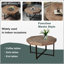 Table basse octogonale en bois avec patchwork-133420097