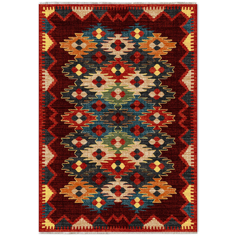 Tapis rectangulaire Zyir avec envers antidérapant, Tapis de couloir 4 pi x 9 pi 11 po