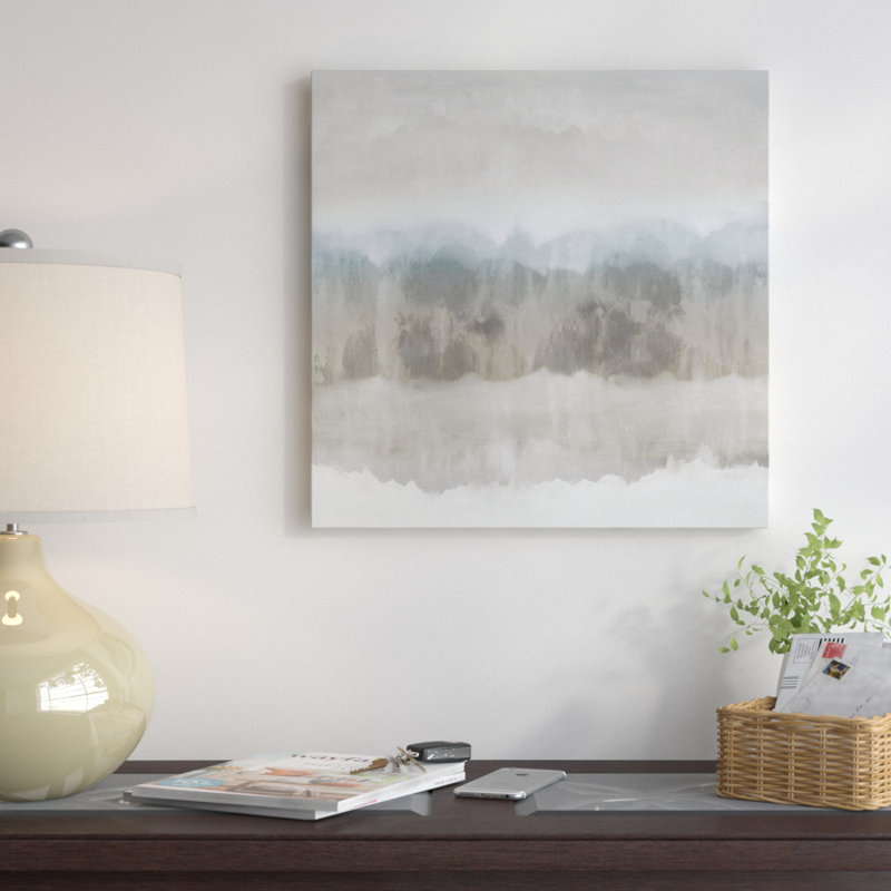 «Subtle Mouvement I», reproduction d'art sur toile tendue, H 18 po x l 18 po x P 1,5 po, Toile avec cadre noir, Pas de tapis