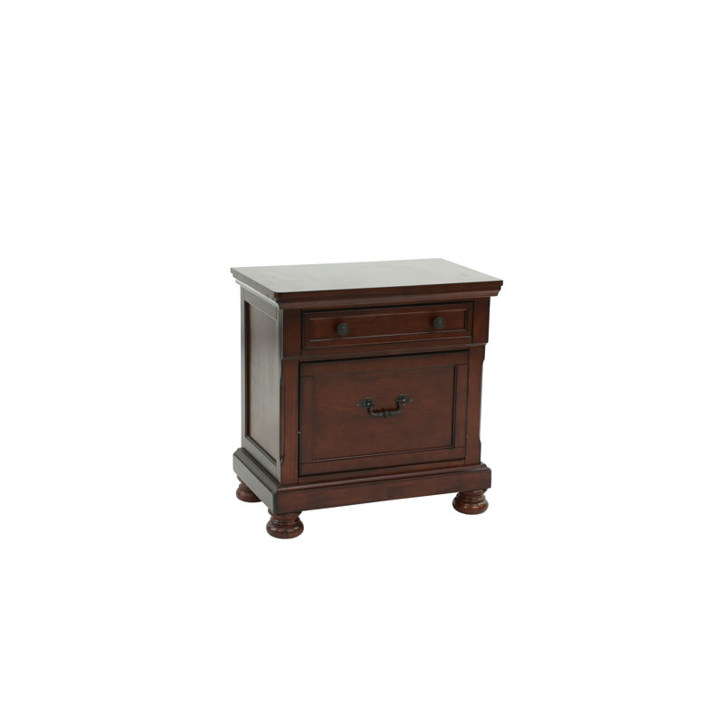 Table de chevet en cerisier antique