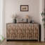 Armoire de rangement à 4 portes en bois de style campagnard Accent