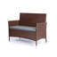 Ensemble de conversation en osier / rotin pour 4 personnes avec coussins Albria-1796038919