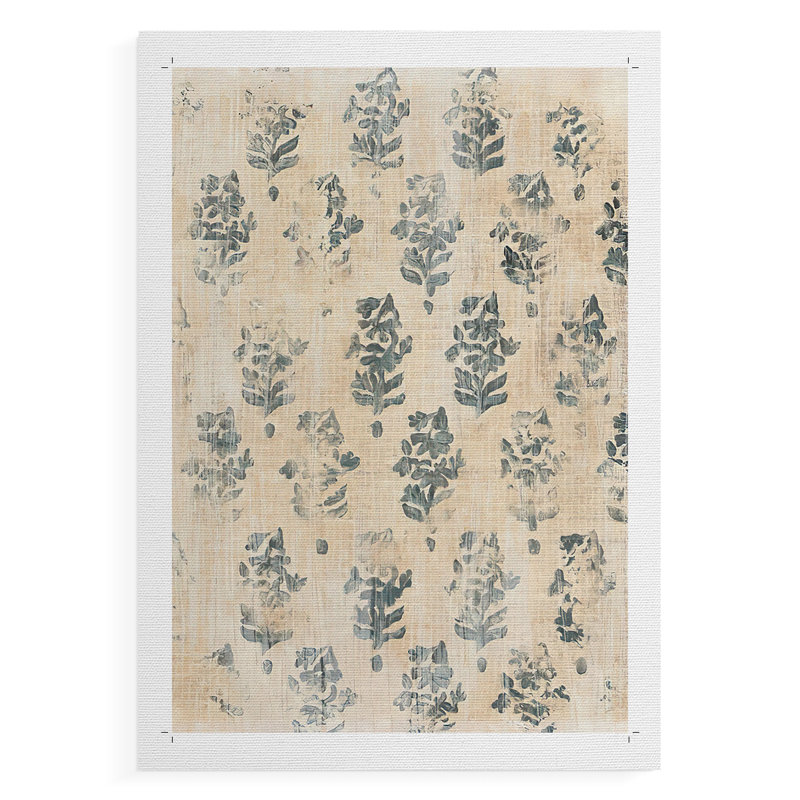 «Vintage Blockprint I», impression sur toile seulement - non encadrée, H 18 po x l 12 po