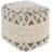 Upholstered Polyester Blend and Cotton Blend Ottoman