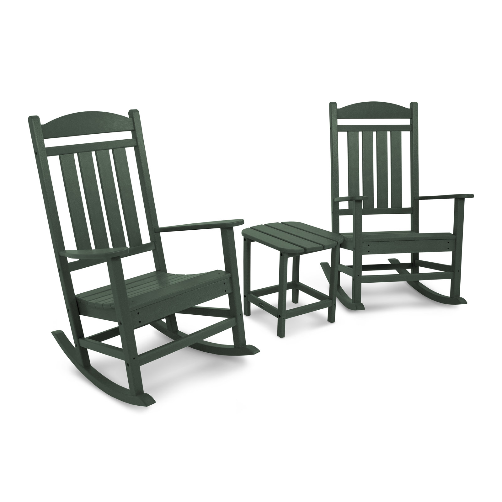 POLYWOOD® Rocker 2-Person Patio Seating Group, Green