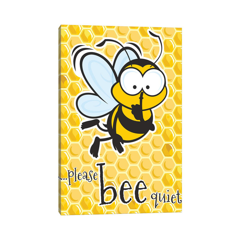 Please Bee Quiet by James Lee - Wrapped Canvas Gallery-Wrapped Canvas Giclée, 66.04 cm H x 45.72 cm W