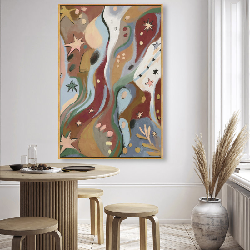 Modern Folk II Print by Oliver Gal, 25"H x 17"W, Gold Floater Frame