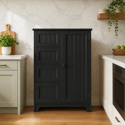 23.6''W 4-Drawer Chest with Sliding Barn Door,storage cabinet