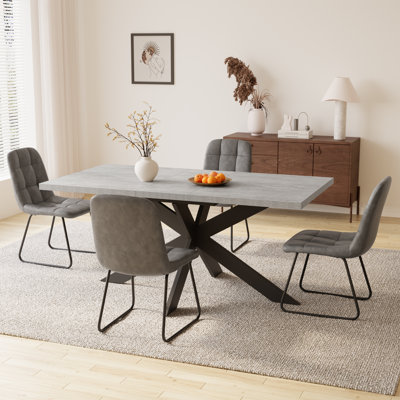 Derose Kitchen Dining Set, Extendable Dining Kitchen Table with Dining Chairs
