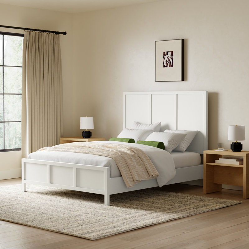 Elin Queen Platform Bed, White