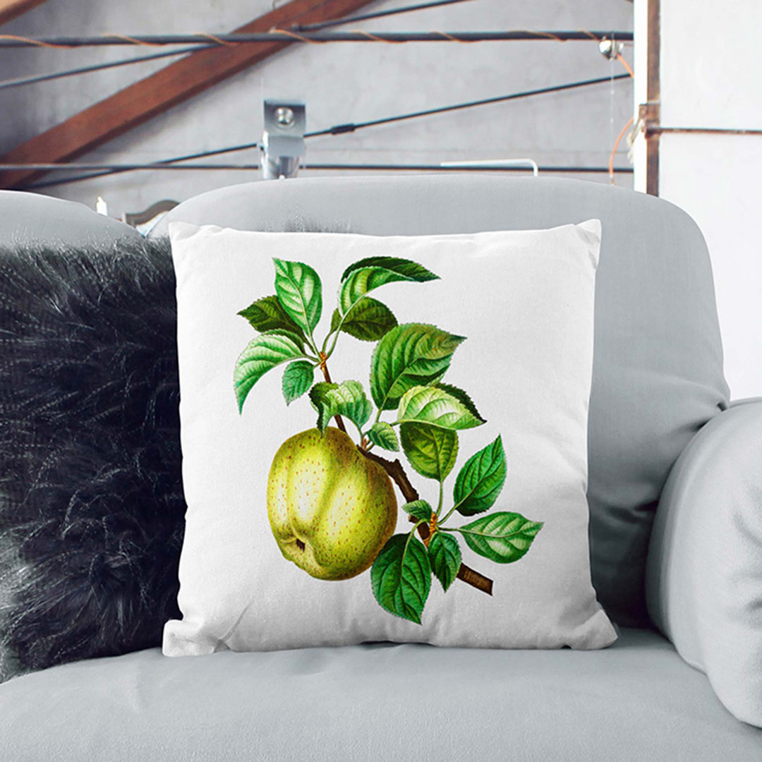 Apple by Pierre-Joseph Redoute Cushion with Filling
