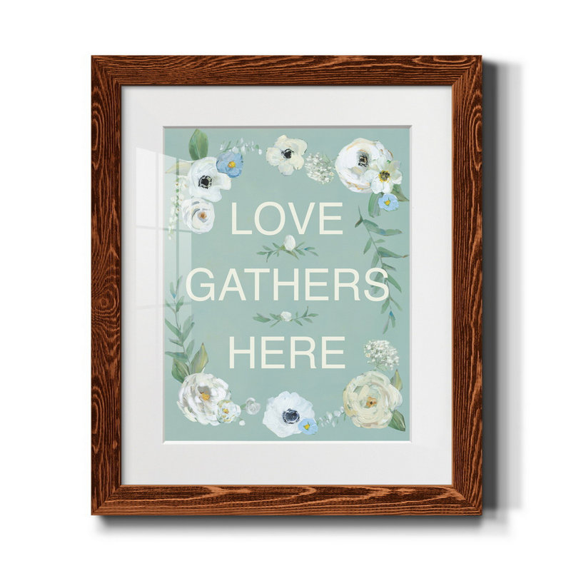 Love Gathers - Cadre photo sur papier, H 20 po x l 17 po x P 1,5 po, Érable