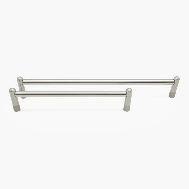Knurled Appliance Pull, Satin Nickel, 12"
