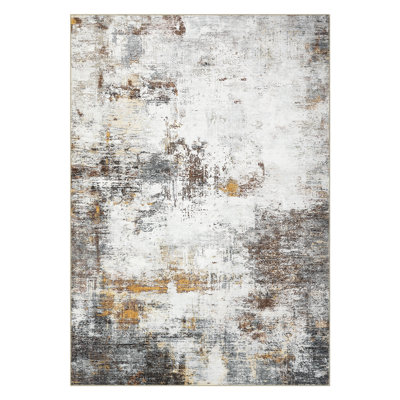 Abstract Machine Washable Rug Non-Slip Area Rug Modern Design Rug Durable Floor Carpet Easy-Cleaning Rug