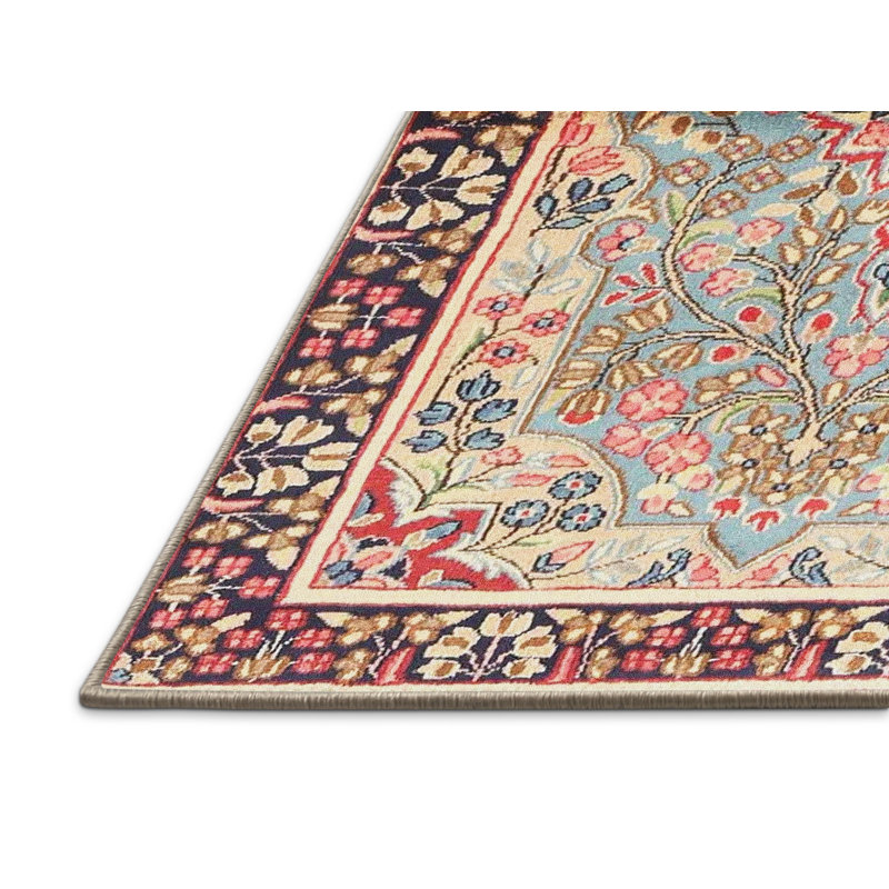Tapis beige/rouge traditionnel Sophy, Rectangle 3 pi x 5 pi