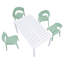 Chaise à accoudoirs en polypropylène Haze Green-208677368
