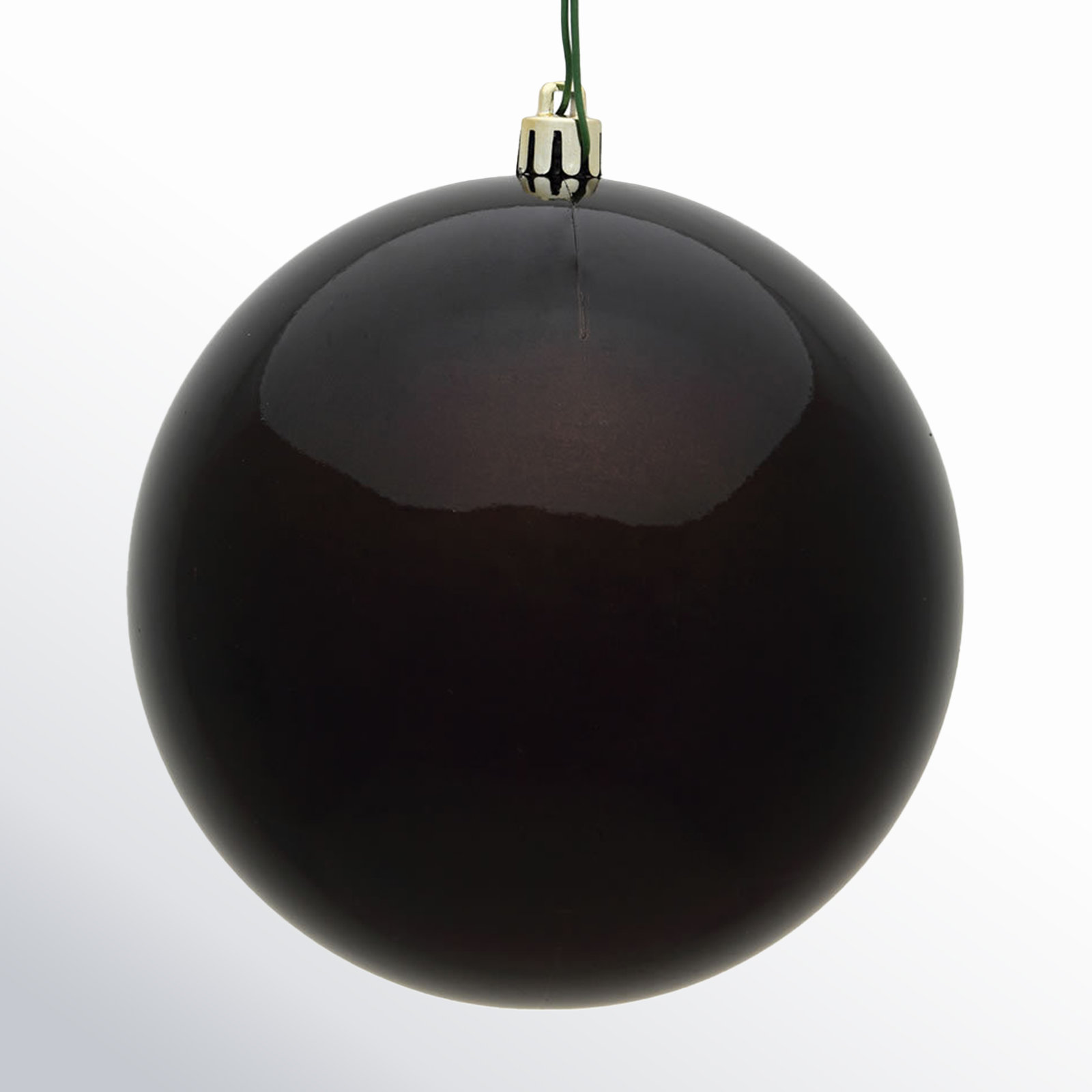 Holiday Décor Ball Ornament, Chocolate, 3" H x 3" W x 3" D