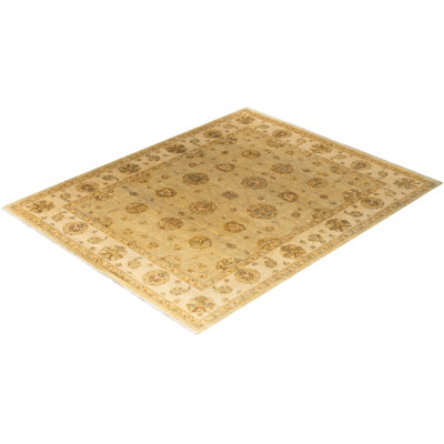 Oushak One-of-a-Kind 8' 1" X 10' 0" New Age Wool Area Rug Gold